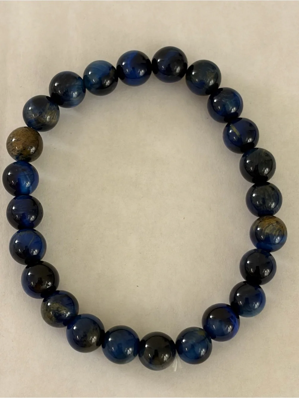 Blue Tiger’s Eye Beaded Stretch Bracelet